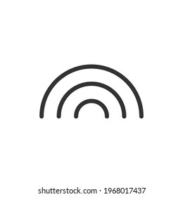 Weather minimal line icon. Web stroke symbol design. Weather sign isolated on a white background. Premium line icon.