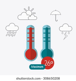 Weather mobile app design, vector illustration eps 10.