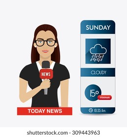 Weather mobile app design, vector illustration eps 10.
