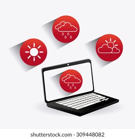 Weather mobile app design, vector illustration eps 10.