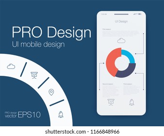 Weather Mobile UI kit. Material Design UI, UX, GUI. Responsive web design