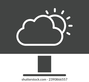 Imagen vectorial del icono de noticias meteorológicas. Adecuado para aplicaciones web móviles y medios de impresión.