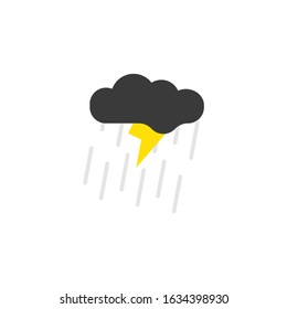 weather objects in a flat style on white background