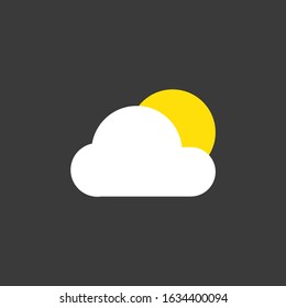 weather objects in a flat style on black background