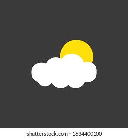 weather objects in a flat style on black background