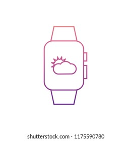 weather on a smart clockicon in Nolan style. One of web collection icon can be used for UI, UX