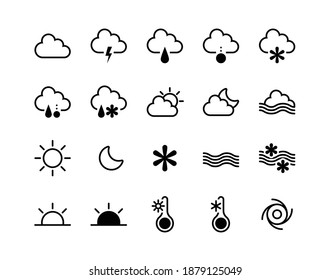 Conjunto de iconos del vector de contorno del tiempo.
