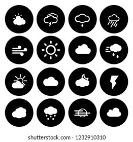 Weather Overcast Icons Set Forecast Sign Stock Vector (Royalty Free ...