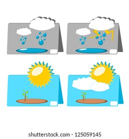 Weather paper concept vector illustration