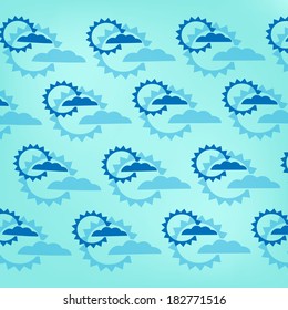 Weather pattern on blue