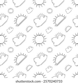 weather pattern. weather seamless pattern. doodle weather seamless pattern. doodle weather background