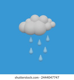 Weather phenomena concept. Realistic 3d object cartoon style.