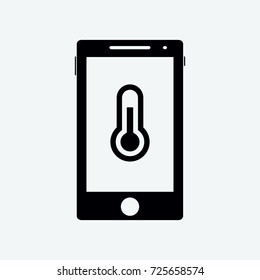 weather phone icon vector