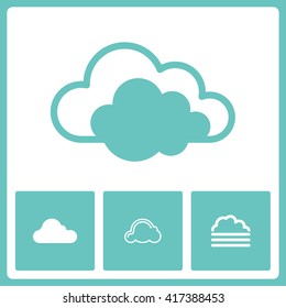 Weather pictogram. Web vector graphic. Design collection.
