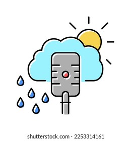 weather radio channel color icon vector. weather radio channel sign. isolated symbol illustration