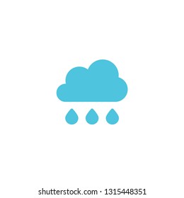 weather rain cartoon icon on a white background