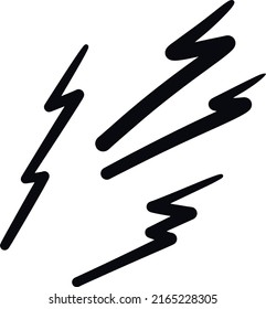 El clima, la lluvia, la energía, la ilustración del vector del relámpago.