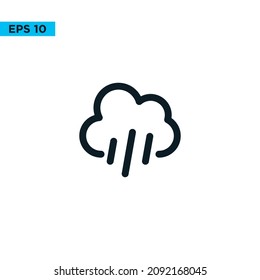 weather rain icon vector flat design
