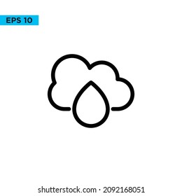 weather rain icon vector flat design