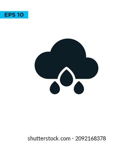 weather rain icon vector flat design