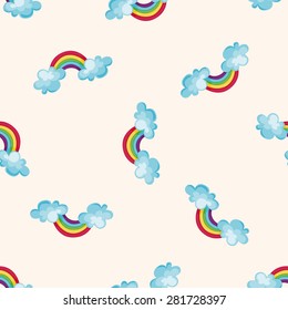 weather rainbow , cartoon seamless pattern background