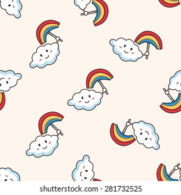 weather rainbow , cartoon seamless pattern background