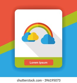 weather rainbow flat icon