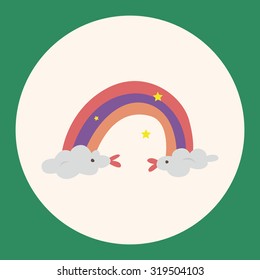weather rainbow theme elements
