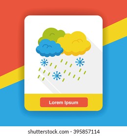 weather raining flat icon