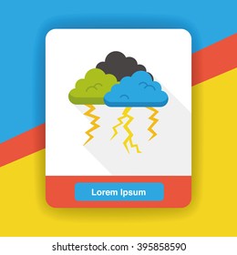 weather raining flat icon