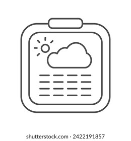 Weather Report icon, report, weather, icon, update thinline icon, editable vector icon, pixel perfect, illustrator ai file