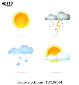 Weather report icons VECTOR