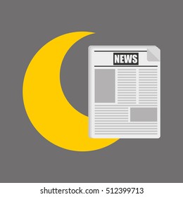 weather report in the newspaper vector illustration design