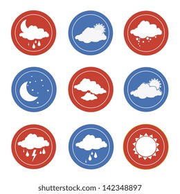 weather seals over white background vector illustration