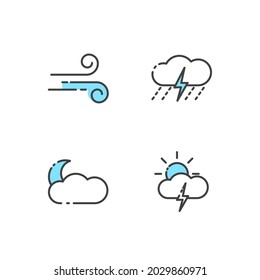 weather set icon, isolated weather set sign icon, vector illustration