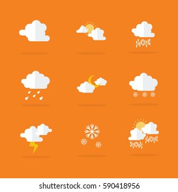 Weather set icon vector flat