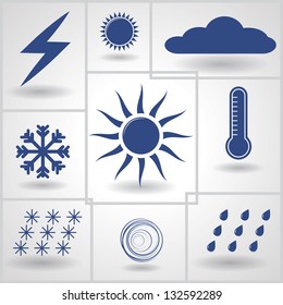 weather. set of icons. vector eps10
