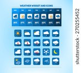 Weather set of icons, widget design