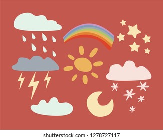 weather set. vector