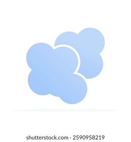 weather sign cloud icon, colored flat vector. modern and minimalist design