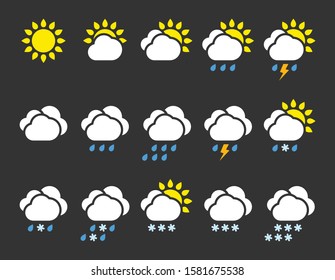 Weather sign, icon, symbol. Vector illustration