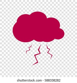 Weather sign illustration. Vector. Bordo icon on transparent background.