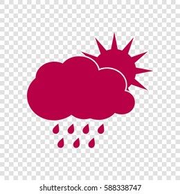 Weather sign illustration. Vector. Bordo icon on transparent background.