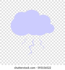 Weather sign illustration. Vector. Periwinkle icon on transparent background.