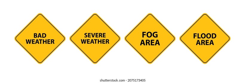 weather sign on white background