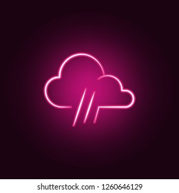 weather sign rain icon. Elements of Weather in neon style icons. Simple icon for websites, web design, mobile app, info graphics