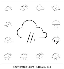 weather sign rain icon. Weather icons universal set for web and mobile on white background