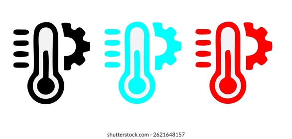 Símbolo do Tempo. Ícone de temperatura definido. Símbolo de Escala de Temperatura. Símbolo de frio quente