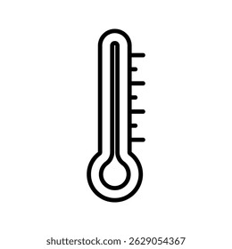 Sinais meteorológicos. Conjunto de ícones de temperatura no estilo sol. Símbolo de Escala de Temperatura. Vetor de ícone de termômetro.