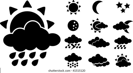 weather signs. vector